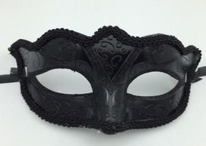 Zwarte Venetië Maskers Maskerade Partij Masker Kerstcadeau Mardi Gras Man Kostuum Sexy kant Omzoomd Gilter Vrouw Dansmasker G5632941809
