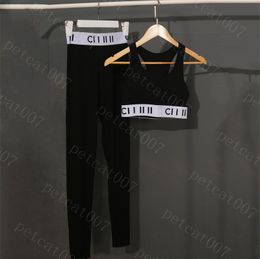 Noir réservoirs maillot de bain pour femmes lettre Logo dames Sportswear pantalon marée marque femmes maillots de bain