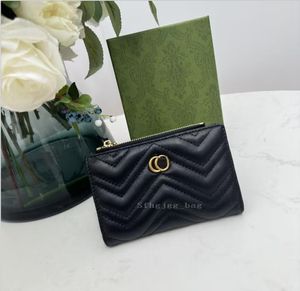 Billetera negra con bolsas de polvo y caja hombres para mujeres para mujeres diseñadores de bolsas de moda