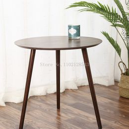 Table basse de couleur noyer noir petit appartement canapé-coffre table d'appoint table de thé table ronde moderne table japonaise meubles