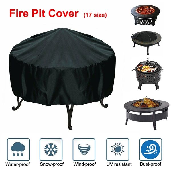 Noir étanche BBQ couverture accessoires gril Anti-poussière pluie gaz charbon de bois électrique Barbecue Barbecue fournitures 220510