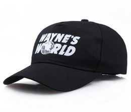 Black Waynes World Baseball Caps Unisexe Hip Hop Chapeaux Sunhat Costume Broidered Mesh Hat Trucker Dad4893328