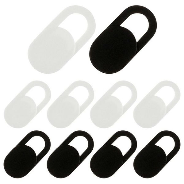 Negro Blanco 6 PCS Fábrica completa WebCam Cubierta de obturador de plástico deslizante para la cubierta de la cámara del portátil Lente macro Tableta Teléfono móvil