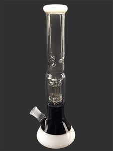 BlackWhite Base Glass Water Bongs Hookahs 14Inch Oil Burner Dab Rigs 18mm Femelle Joint Pipes pour Chicha