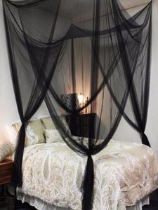 Zwart wit beddak muggen Net stof mesh insect onderdakd meisjes kamer prinses bed decor tentbescherming kinderen 7583002