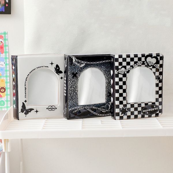 Black White Butterfly Printing KPOP Photocard Holder Idol Álbums para tarjetas Tarjetas de tarjetas Tarjetas de tarjetas Postales Postales Libro