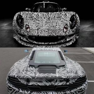 Zwart Wit Camouflage Vinyl Wraps Zelfklevende PVC Film Auto Wrap Racewagen Camo Sticker Voertuig DIY Sticker met Air Release243i