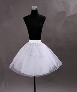 Blanc blanc bon marché robe courte sous-jupe robes de mariée jupet jupe 5736702