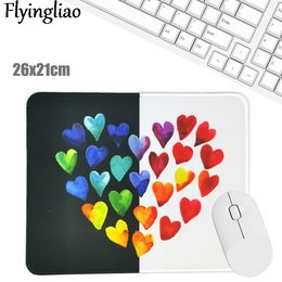 Noir blanc coeur amour créatif bureau clavier Pad Kawaii ordinateur portable tapis de souris anti-dérapant bureau tapis personnalisé bureau Pad