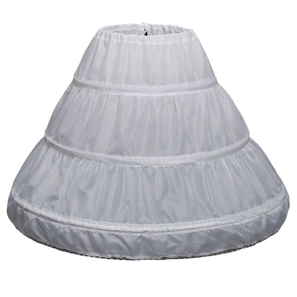 Jupons pour filles noir blanc derniers enfants jupons accessoires de mariée à moitié glissade petites filles blanches longues fleur fille robe formelle sous kirt