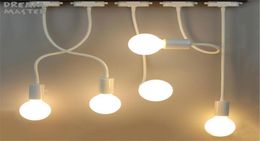 Lampes sur rail à tuyau LED noir et blanc, support de lampe E27, longue tige courbée, pour magasins de vêtements, lampes sur rail de fond, éclairage sur rail 4629197