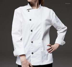 Chemise à manches longues noir blanc el Restaurant Chef veste uniforme culinaire Bistro Bar café hôtellerie restauration vêtements de travail B7412772221