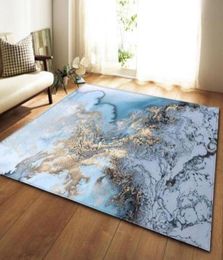 Blanc Blanc Marble Imprimé chambre cuisine grand tapis pour salon canapé tatami tapis anti-aslip tapis salon dywan aaas7679981