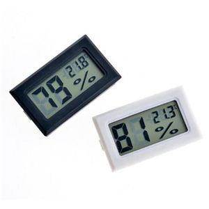 Zwart / Wit Mini Digitale LCD Milieu Thermometer Hygrometer Vochtigheid Temperatuurmeter In Room Koelkastijsbox