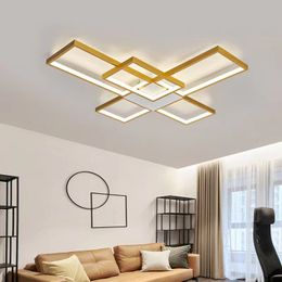 Zwart+Wit Modern LED-plafondlichten voor woonkamer Slaapkamer Studiekamer Noordse minimalisme LED LICHT 110-220V PLADING LAMP
