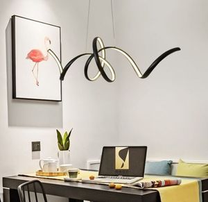 Zwart / wit moderne led hanglampen living living room keuken aluminium hanglamp industriële lamp hanglampen licht verlichting armaturen myy