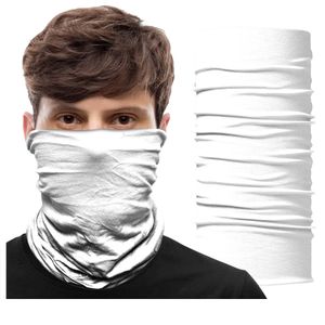 Polaina de cuello blanco y negro para hombre, Bandana Tubular sin costuras para ciclismo, media máscara deportiva, diadema, pasamontañas de protección solar, verano