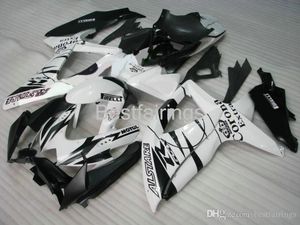 Black White OEM Fairing Kit voor Suzuki GSXR600 GSXR750 2008 2009 2010 FIERINGS GSXR 600 750 08 09 10 Spuitgieten CV55