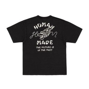 T-Shirt imprimé noir et blanc pour hommes, manches courtes décontractées, été, respirant, en coton