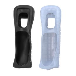 Zwart Wit Soft Silicon Cover Case Skin Pouch Sleeve voor Wii afstandsbediening Ruimende Snel schip