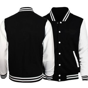 Zwart wit vaste kleurjack losse oversized kleding casual mannen honkbal kleding persoonlijkheid street jas warme fleece jassen 240321