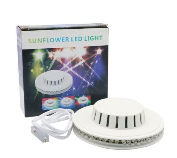 Tournesol noir blanc lumière LED magique 7 effets de couleurs rvb activé par la voix automatique pour la fête à la maison de scène Disco