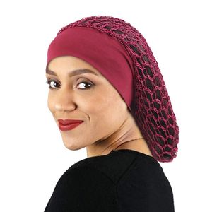 Zwarte pruik caps voor pruik weven cap rekbare brede band satijn mesh snood haarnet zacht rayon snood gehaakte haarnet accessoires