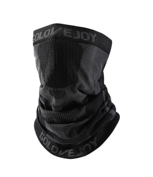 Black Winter Men Bandana al aire libre Protección contra la oreja a prueba de viento Calentador de cuello calentador Medio mascarilla de mascarilla elástica de ciclismo elástico para el frío 2117105508