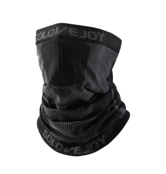 Black Winter Men Bandana al aire libre Protección contra la oreja a prueba de viento Calentador de cuello calentador Medio mascarilla de mascarilla elástica de ciclismo elástico para el frío 2112522540