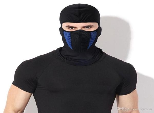 Cagoule de vélo en laine d'hiver noire, masque complet, capuche doublée de ski de sport, casquette de protection pour skis d'équitation, 81787048626334