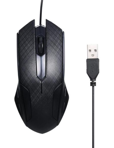 Souris de jeu filaire noire USB 3 boutons roue optique antidérapante givrée pour PC Pro ordinateur portable Gamer ordinateur Mice4172383