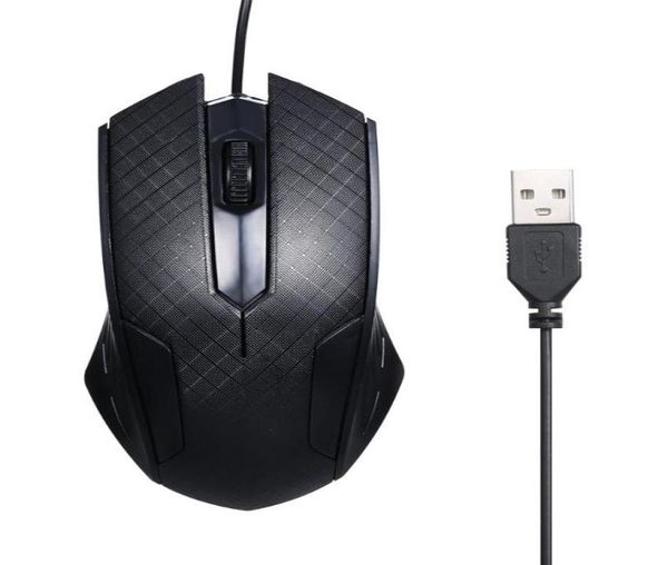 Black Wired Gaming Mouse USB 3 Boutons Optical Wheel Antisiskide Frosted pour PC PROPPORTOP GAMER GAMER MICE2752954