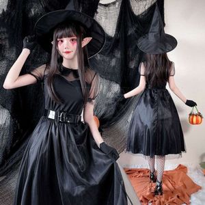 Robe de sorcière noire pour Halloween, petit diable, robe de fête de mariée fantôme, robe de Cosplay pour adultes