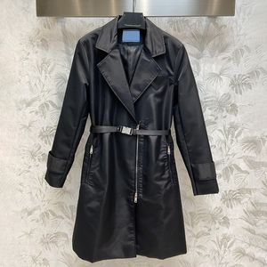 Noir femmes grande taille manteau d'extérieur Vintage à manches longues vêtements d'extérieur INS mode femmes Trench manteaux hommes femmes vêtements adaptés Women's Plus Size