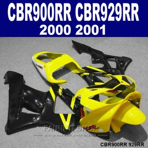 Black Yellow ABS-bubbelingen Set voor HONDA CBR900RR CBR929 2000 2001 FUNING KIT CBR929RR00 01 CD24