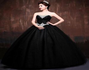 Robes de bal jaune noir longs robes quinceanera corsets perles corset corset robe de bal scintillant