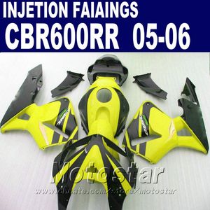 Un jaune noir ! Moulage par injection pour HONDA CBR 600 RR carénage 2005 2006 cbr600rr 05 06 cbr 600rr carénage personnalisé YD3D