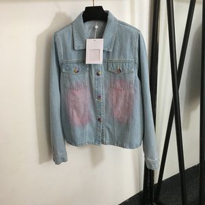 Vestes à boutons colorés pour femmes, manteaux de marque, vêtements d'extérieur de luxe en Denim, veste dégradée, veste Cardigan à manches longues