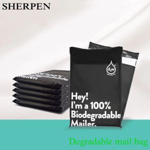 Blackboard Sherpen Compostable Poly Mailer Bag bio Emballage dégradable Express Selfadhesive Livraison postale Enveloppe d'expédition en plastique