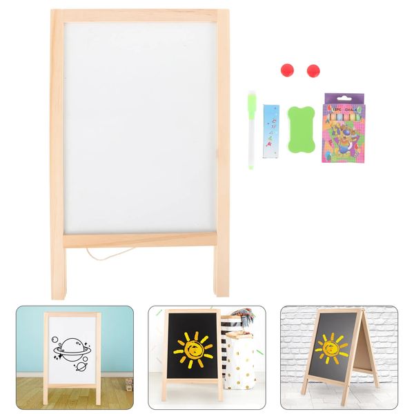 Tableau noir tableau d'écriture effaçable réponse réutilisable Mini dessin blanc enfants tableau blanc Portable Pad enfants tableau noir petite craie 231009