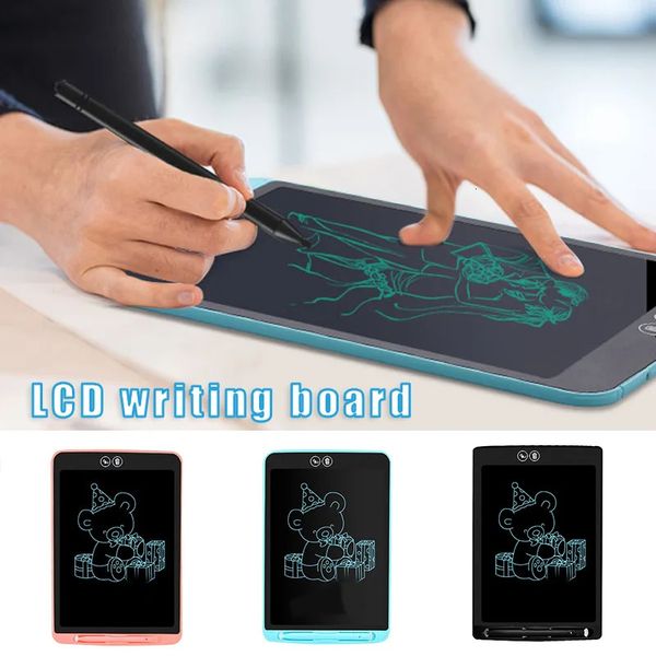 Pizarras Tableta de escritura LCD Tablero de dibujo eléctrico parcialmente borrable Tableta de dibujo gráfico digital con bolígrafo Regalo para niños 8.5 pulgadas 231009