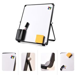 Blackboards magnetisch wit -bord set aluminium legering opvouwbaar duurzaam whiteboard voor kinderen online lessen kantoor whiteboard 230217