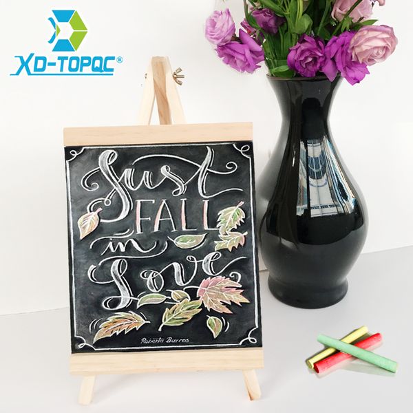 Pizarras XINDI 20 * 36 cm MDF Escritorio Boletín Pizarra Pino Madera Caballete Tablero de tiza Niños Mensaje de madera Pizarra Tableros de dibujo BB72 230217