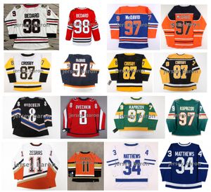 Blackhawks Connor Bedard Hockey Jersey Chicago Wild Kirill Kaprizov Sidney Crosby Auston Matthews Maple Leafs Trevor Zegras Ducks Alexander Ovechkin Capitales