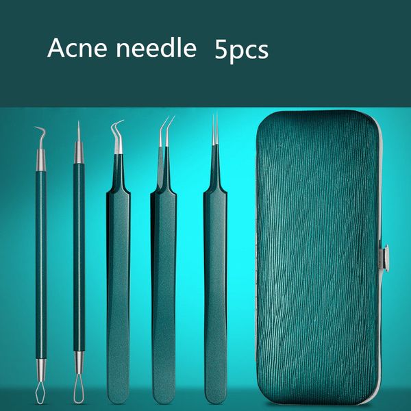 Blackhead Remocalizar agujas Tweezers Acné Kit de herramientas de quiebra de cabeza negra Herramienta de cuidado de la piel de la cara Belleza limpiador