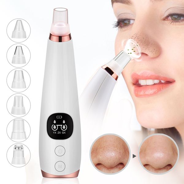 Blackhead Remover Face Deep Pore Cleaner Acne Pimple Removal Vacuum Aspiration Facial SPA Diamond Beauty Tool Soins de la peau navire gratuit