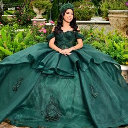 Blackish Green Sweetheart Sweetheart Sweetheart Sweethears Vestidos fuera del hombro Vestidos Vestidos de 15 Anos Ball Vestidos 2024