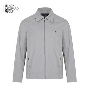 Blackleopardwolf Man's Clothing Spring Business Casual dunne jas Rapel Solid Color Jacket voor man ritsjack 12087 201128