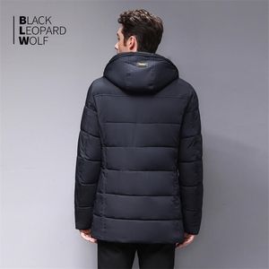 Blackleopardwolf Mens Winter Down Jacket Midlength Hooded Business Casual Dikke Markers Man Parka Overcoat BL833 201119
