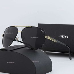 black -out zonnebril nieuwe heren metalen paddespiegel bestuurder rijden zakelijke lichtgewicht en comfortabele veelzijdige zonnebrillen